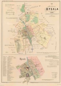 Uppsala 1858 - Historisk karta