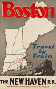 Boston Vintage Travel Poster