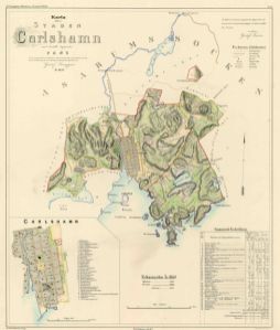 Karlshamn 1854 - Historisk Karta