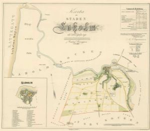 Laholm 1855 - Historisk Karta
