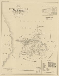 Skövde 1856 - Historisk Karta