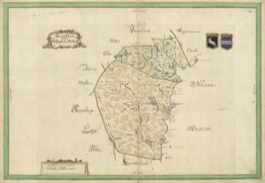 Hälsingland och Medelpad - Handmålad Historisk Karta sent 1600-tal